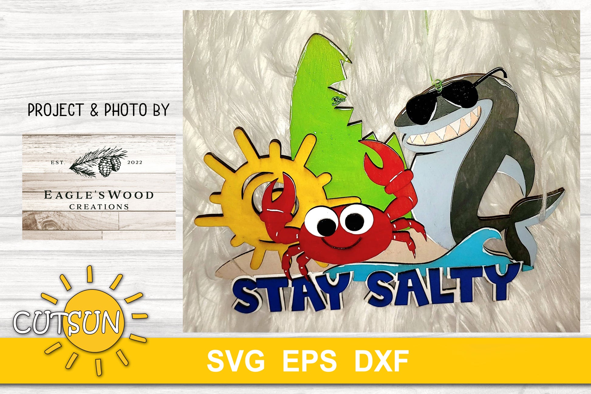 Stay salty door hanger SVG