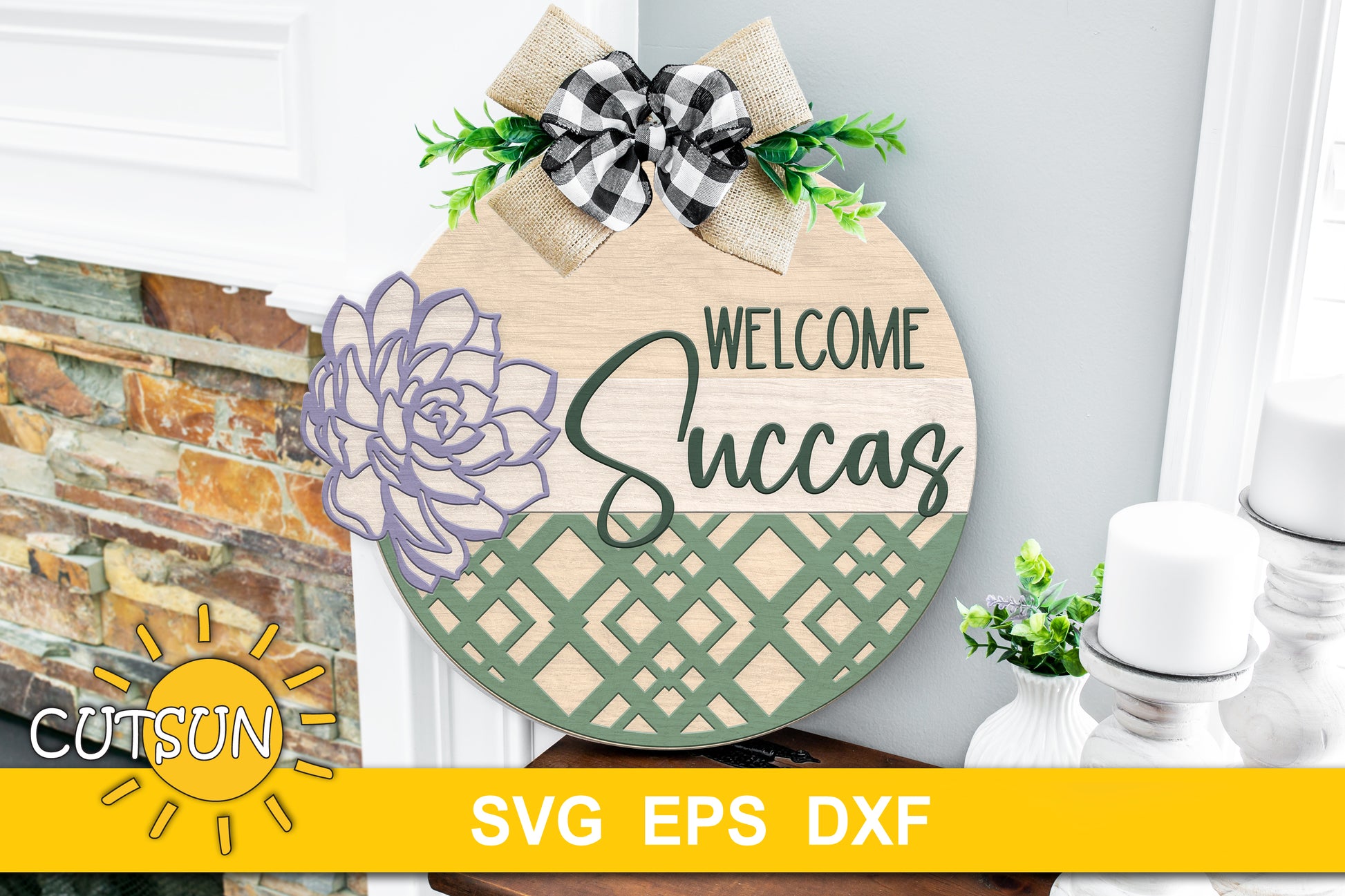 Welcome succas door hanger svg | Welcome succas door sign svg