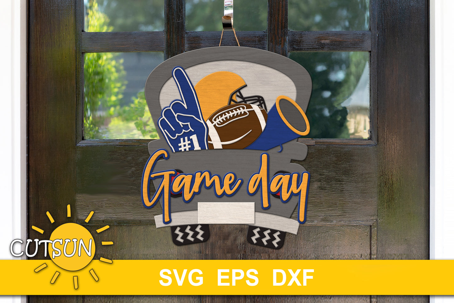 Football truck door hanger svg