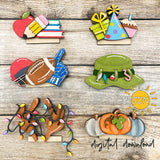 Add-ons Bundle #2 for the Round interchangeable animals door hanger svg