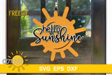 Hello Sunshine door hanger SVG freebie