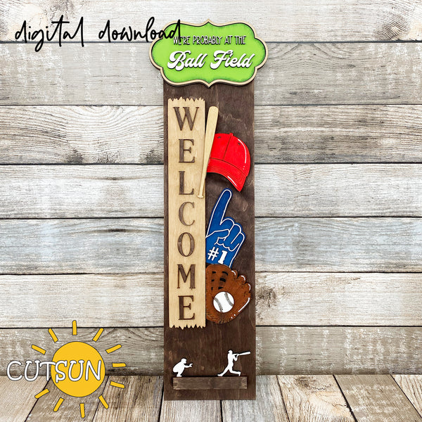 Baseball Sign Posts Baseball Vertical porch sign SVG Laser cut file – Cutsunsvg