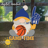 Basketball Gnome Door hanger SVG | Basketball Gnome Door sign SVG laser cut file