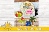 Beach Please Add-on for the Interchangeable House and Fence Shelf decor SVG FILE