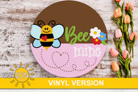 Bee mine door hanger - SVG digital download for use with laser cutters and Cricut / Silhouette craft cutting machines