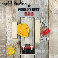 Father's day porch sign World's best dad svg Interchangeable Porch leaner SVG Laser cut file