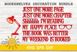 Bookshelves decor SVG bundle | Book lover decor SVG bundle