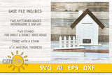 Interchangeable House and Fence set SVG Year round SVG BUNDLE - Base file and 14 add-ons