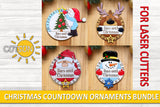 Christmas countdown ornaments SVG bundle for laser cutters