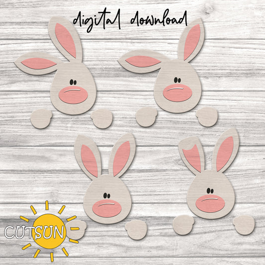 Easter Bunny SVG bundle | Bunny Face SVG bundle
