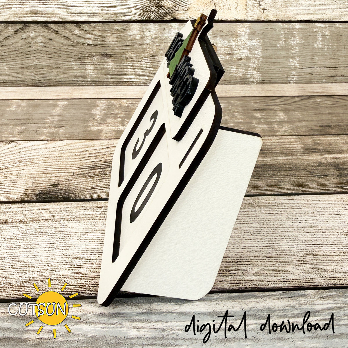 Interchangeable Perpetual Desktop Calendar – Laser Cut File