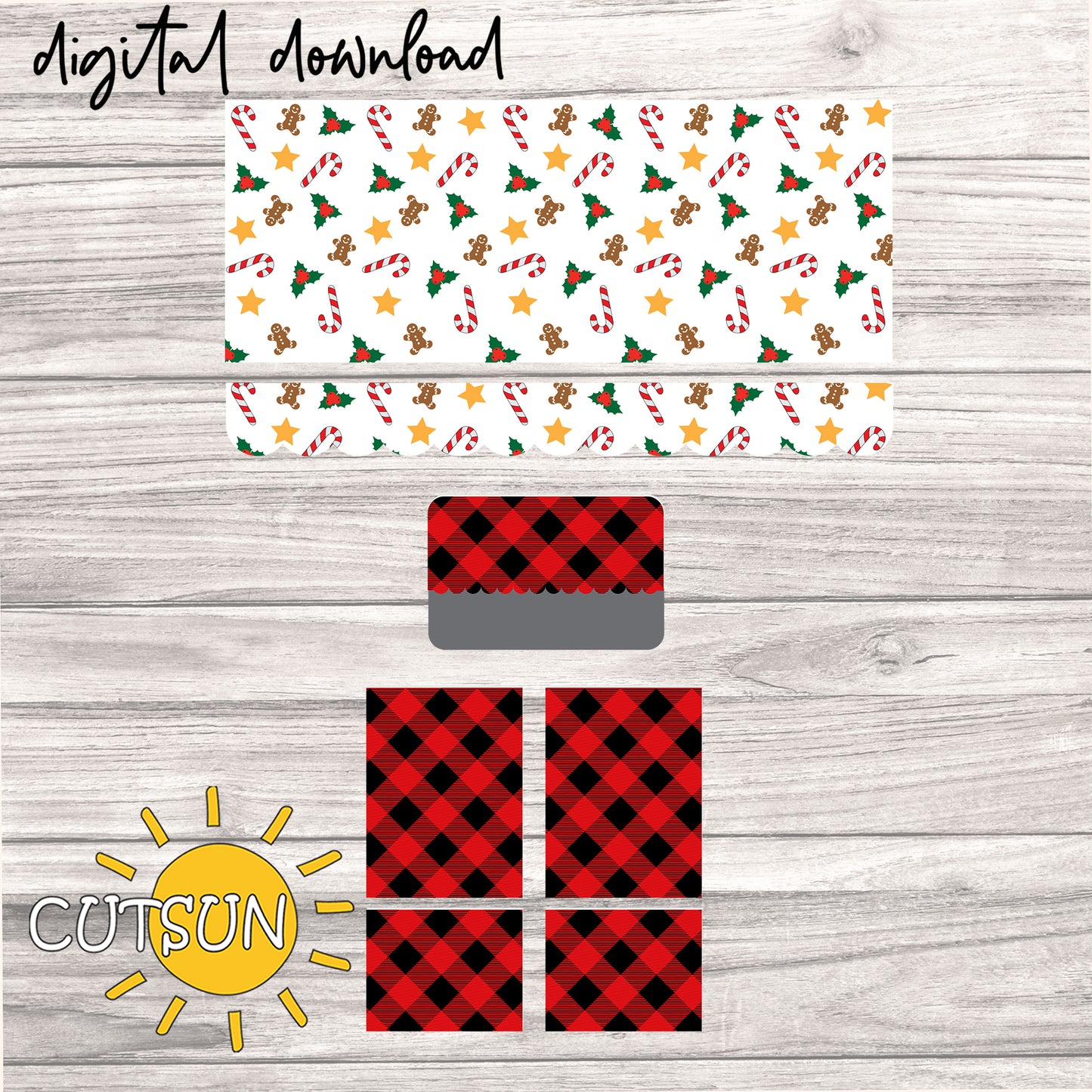 Christmas Add-On svg for Interchangeable Camper | Shelf Sitter Laser Cut File + Printable Patterns