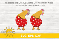 Chicken ornaments SVG bundle