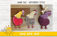 Chicken ornaments SVG bundle