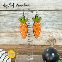 Carrot Earring SVG | Polka dot Carrot dangle earrings Svg | Laser Jewelry