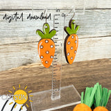 Carrot Earring SVG | Polka dot Carrot dangle earrings Svg | Laser Jewelry