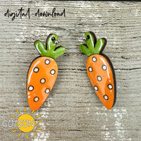 Carrot Earring SVG | Polka dot Carrot dangle earrings Svg | Laser Jewelry