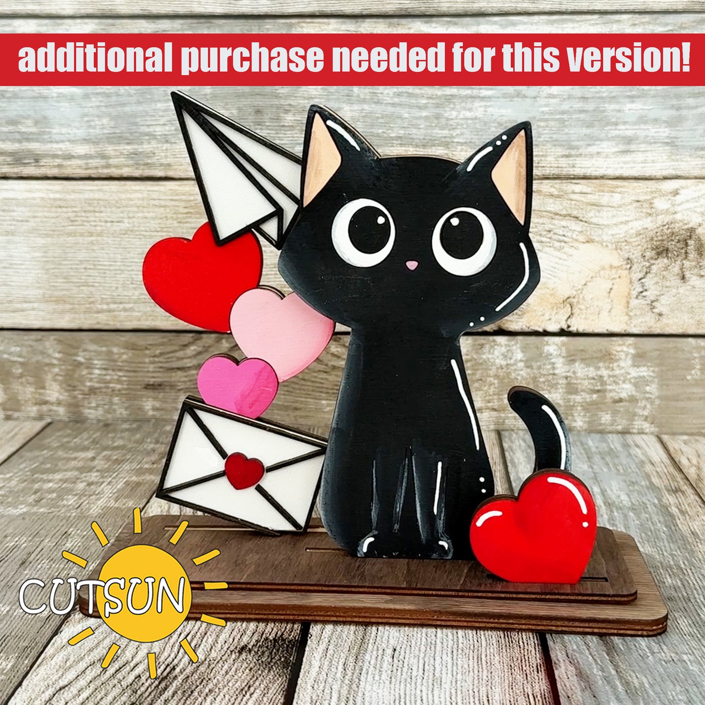 Interchangeable Cat Shelf Sitter SVG – Cute Sitting Cat Interchangeable Decor + 15 add-ons