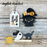 Halloween cat Add-on and Interchangeable Cutting board decor SVG