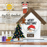 Christmas Add-on for the Interchangeable House and Fence Shelf decor SVG FILE