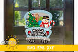 Christmas truck door hanger svg file