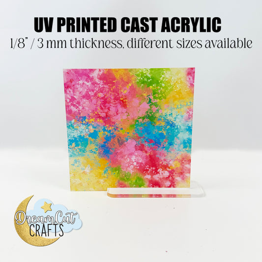 Color Splash – UV Printed Cast Acrylic Sheet | Colorful Summer patterned acrylic