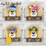 Corgi Interchangeable door hanger SVG BASE FILE