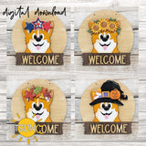 Corgi Interchangeable door hanger SVG BASE FILE