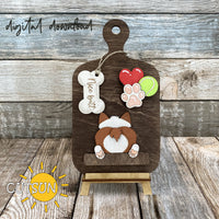 Corgi butt Add-on and Interchangeable Cutting board decor SVG Glowforge SVG Laser cut file