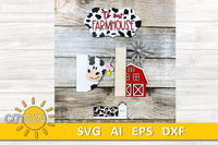 Welcome to our Farmhouse Dairy Cow vertical porch leaner Laser cut file