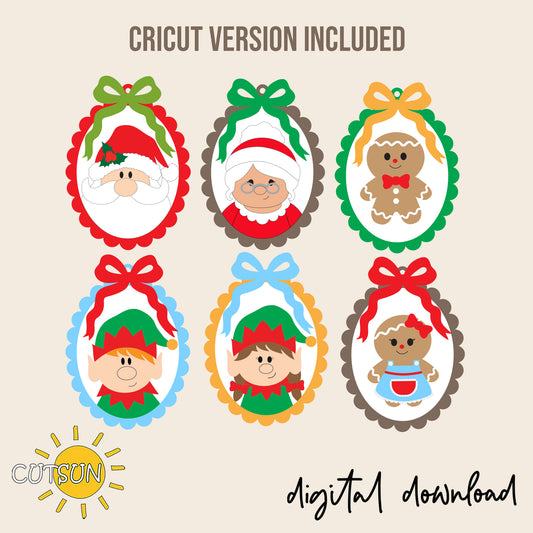 Christmas Gift Card Holder SVG Bundle – Santa, Mrs Claus, Elves & Gingerbread