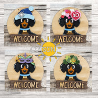 Dachshund Interchangeable door hanger SVG BASE FILE