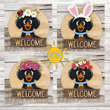 Dachshund Interchangeable door hanger SVG BASE FILE