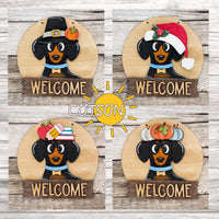 Dachshund Interchangeable door hanger SVG BASE FILE