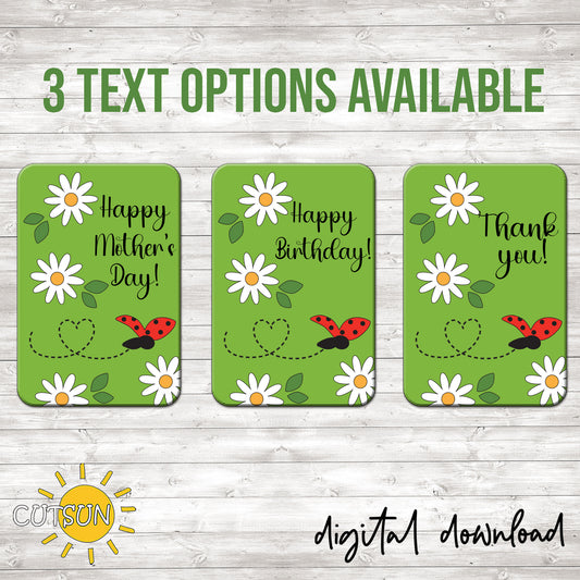 Daisy Gift Card Holder SVG with Printable PNG Files