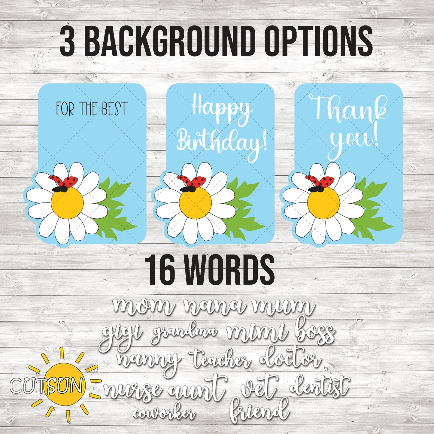 Daisy Gift Card Holder SVG laser cut file with Printable PNG Files