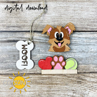 Dog Woof Add-on and Interchangeable Cutting board decor SVG