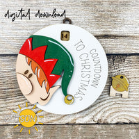 Christmas Elf Countdown to Christmas Ornament SVG