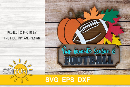 Football Door Hanger SVG – Fall Door Sign Laser Cut Files