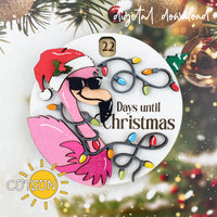 Christmas Countdown SVG Flamingo Countdown SVG