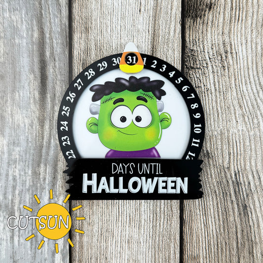 Frankenstein Halloween Countdown SVG & Print Files – Laser Cut ornament