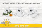 Ghost Trick or Treat door hanger SVG