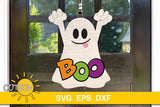 SVG digital download for an adorable ghost door hanger