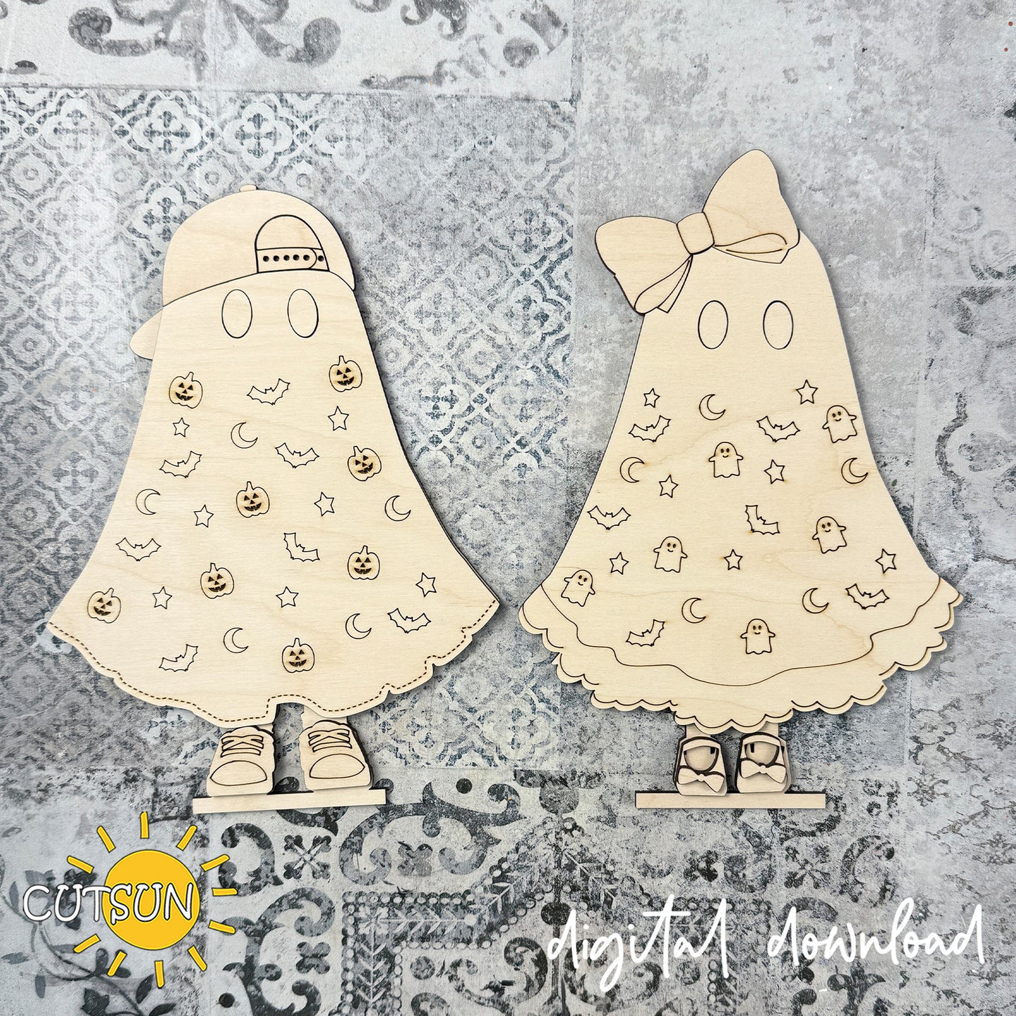Ghost Shelf Sitters – Halloween Laser Cut File