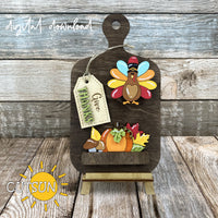 Give thanks Add-on and Interchangeable Cutting board decor SVG Glowforge SVG Laser cut file