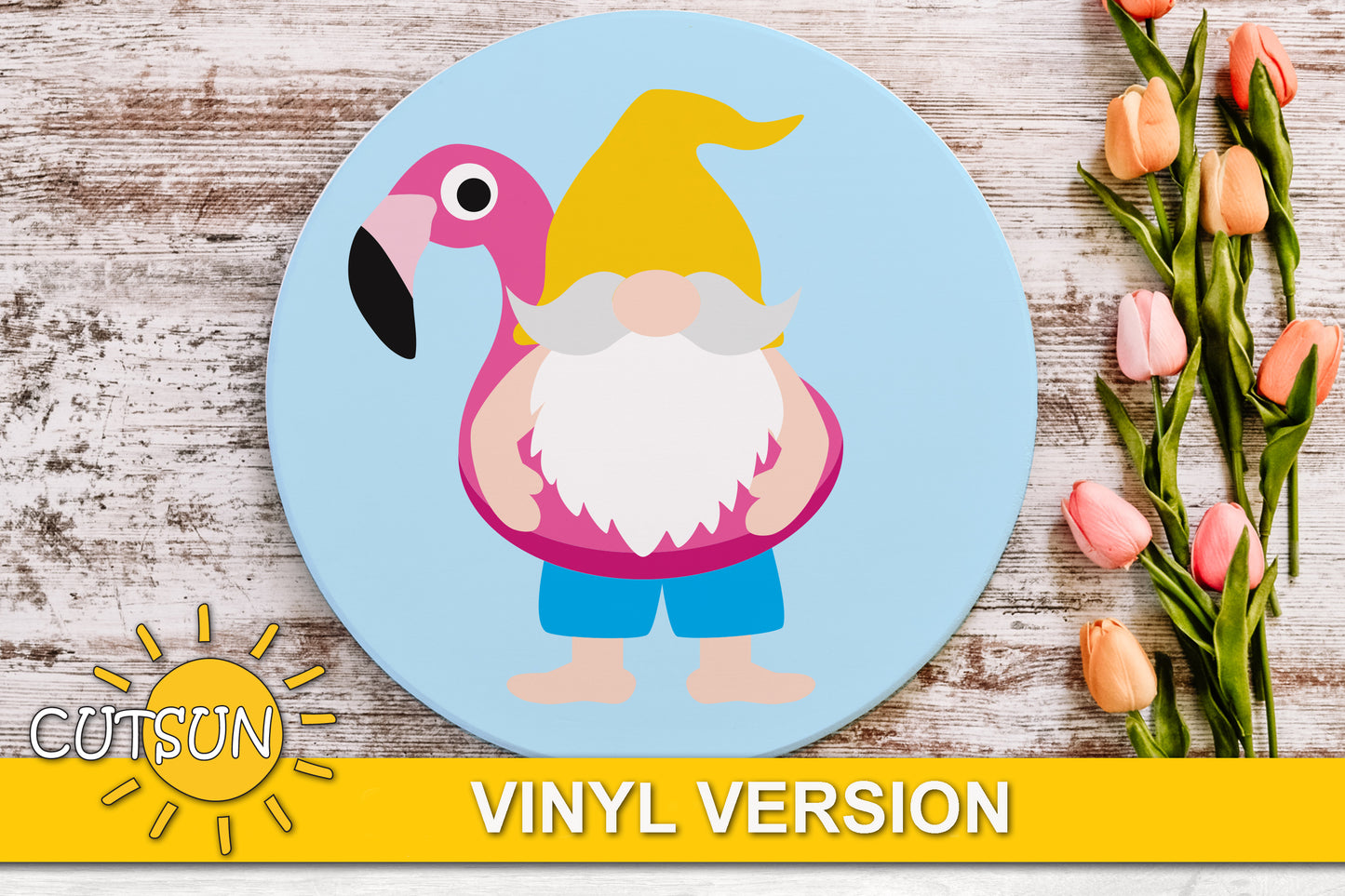 Summer gnome door hanger svg | Summer door hanger svg