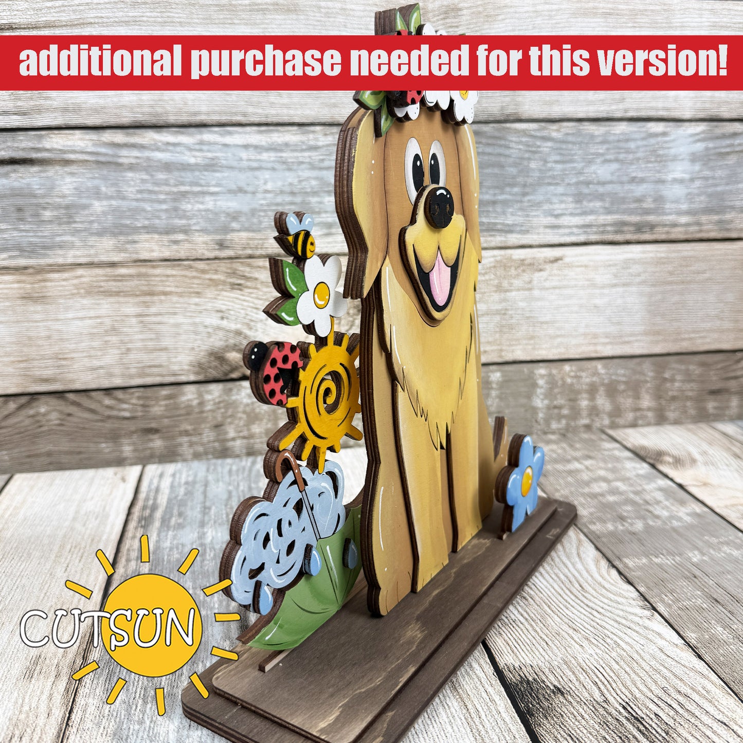 Golden Retriever Interchangeable Modular System SVG | Shelf sitter SVG Laser cut file