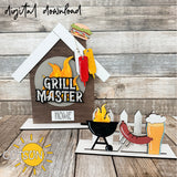 Grill master SVG Add-on for the Interchangeable shelf decor svg House and Fence set SVG FILE | Father's day | Laser cut file