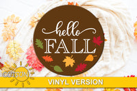 Hello Fall door hanger SVG