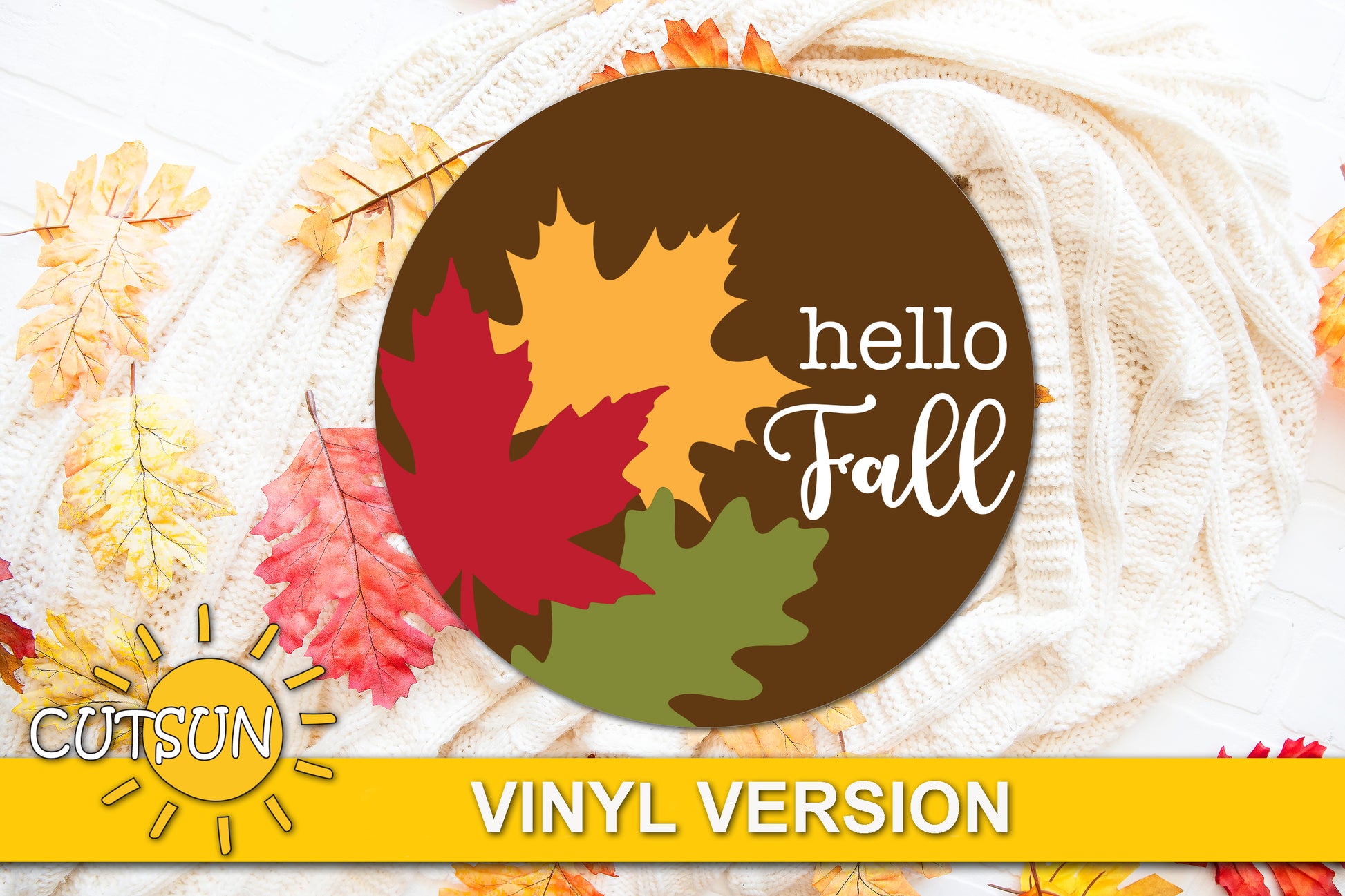 Hello Fall door hanger SVG